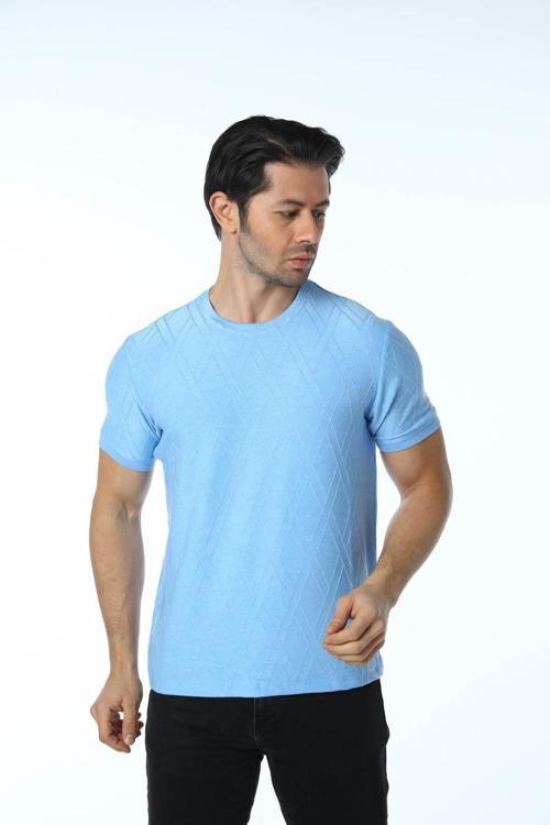 Jakarlı Bisiklet Yaka T-Shirt