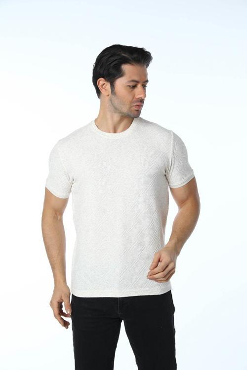 Jakarlı Bisiklet Yaka T-Shirt