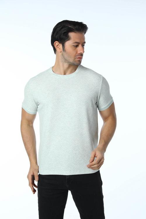 Jakarlı Bisiklet Yaka T-Shirt