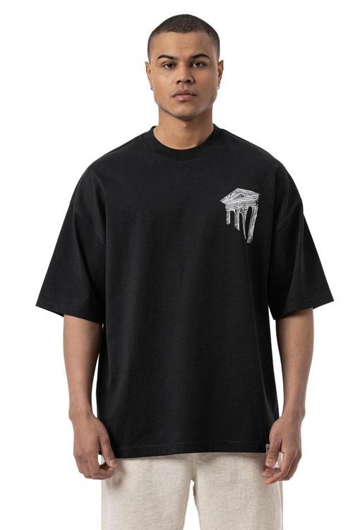 Veni-Vidi-Vici Baskılı Oversize T-Shirt