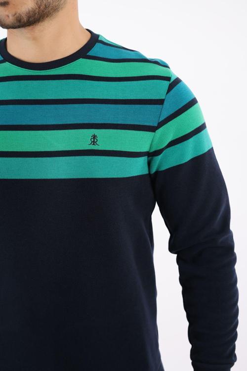 Panolu Selanik Bisiklet Yaka Sweatshirt Laci
