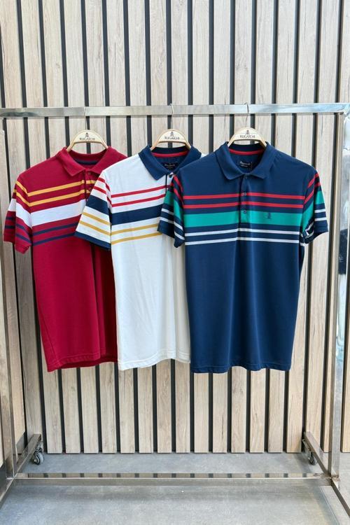 Erkek 3'Lü Polo Yaka T-Shirt %100 Pamuk