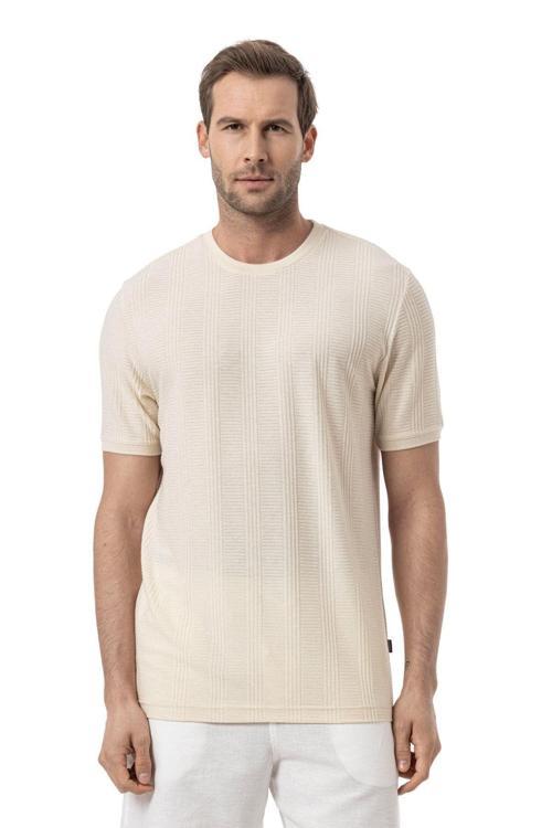 Jakarlı Bisiklet Yaka T-Shirt