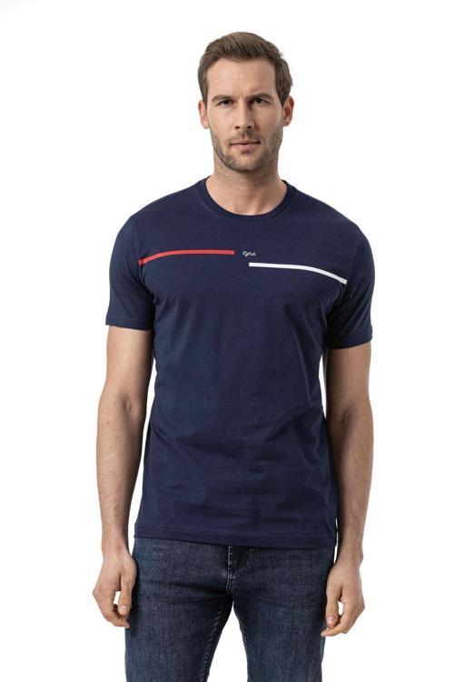 Baskılı Bisiklet Yaka T-Shirt