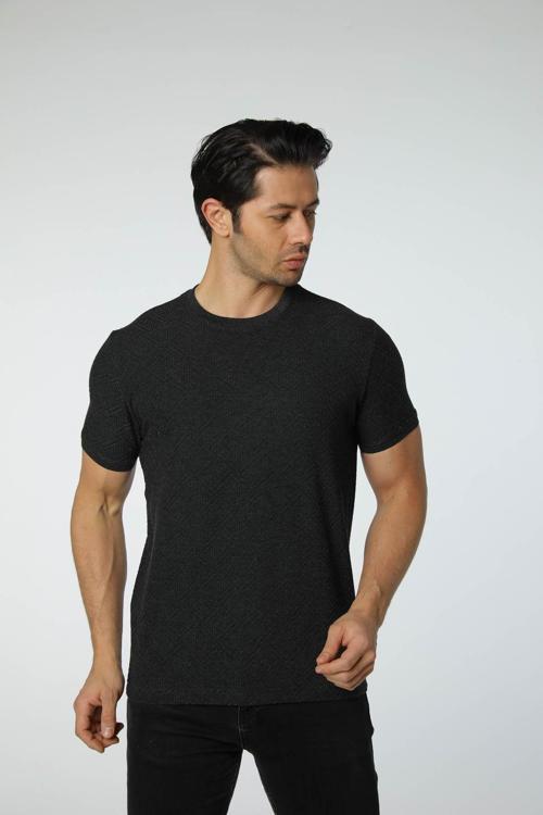 Jakarlı Bisiklet Yaka T-Shirt