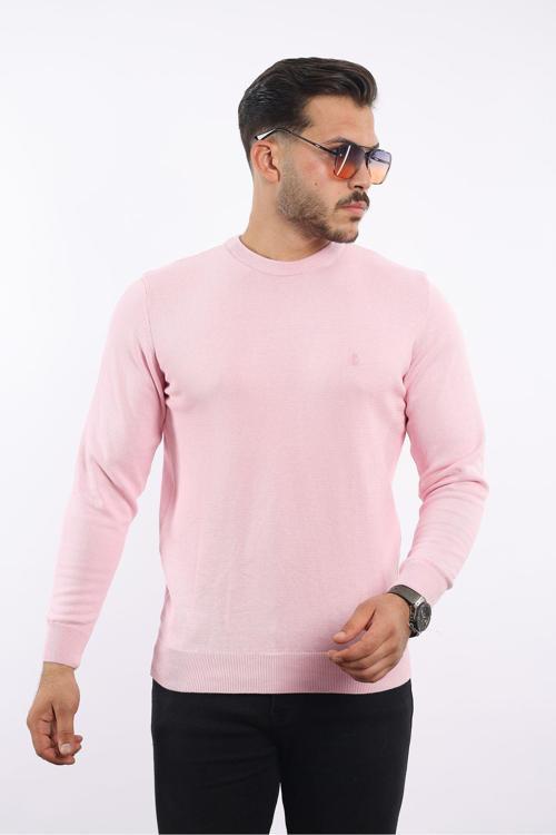 %100 Pamuk Bisiklet Yaka Standart Fit Triko Kazak