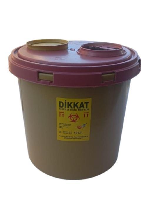 10 Adet Kesici Ve Delici Tıbbi Enfekte Atık Kutusu 10 Lt