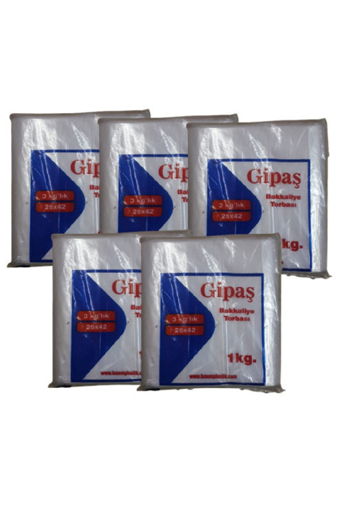 Bakkaliye Naylon Torba 3'Kg Lık 26X42 Cm 5 Paket (825 Adet)