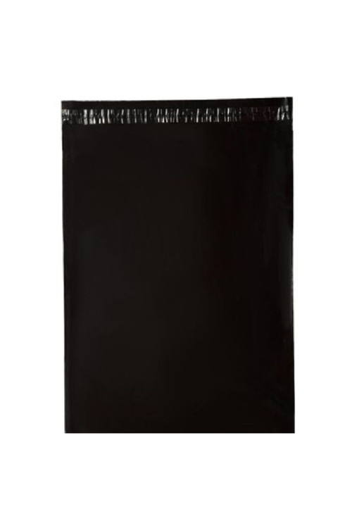 200 Adet Cepsiz 30X37+5 Cm Siyah Kargo Poşeti Orta Boy Kargo Torbası 80 Mikron