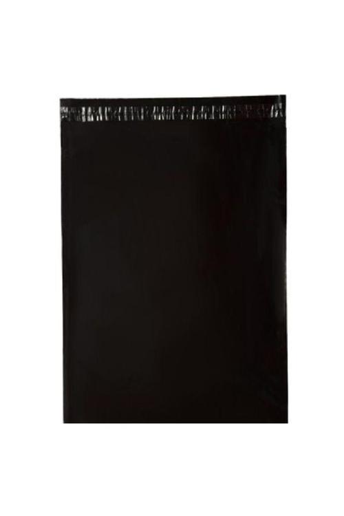 200 Adet Cepsiz 45X55+5 Cm Siyah Kargo Poşeti Battal Boy Kargo Torbası 80 Mikron