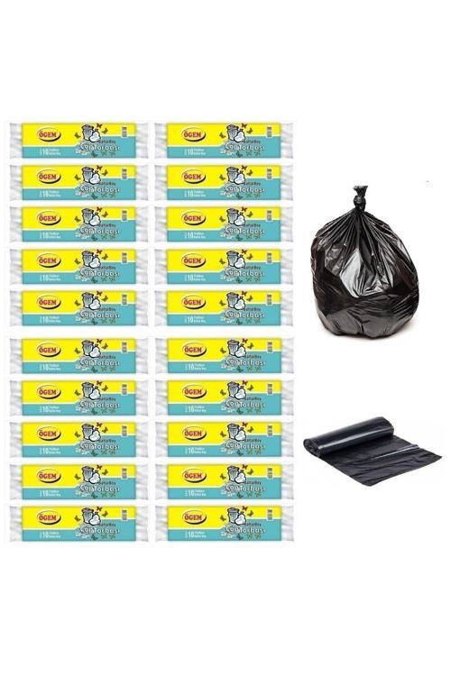 Battal Boy Çöp Poşeti 75X90 Cm 70 Lt 10'Lu Rulo 20 Paket