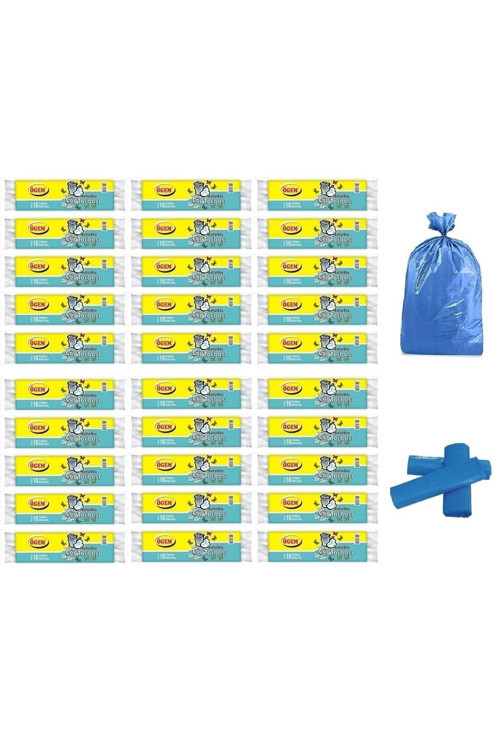 Battal Boy Çöp Poşeti 75X90 Cm 70 Lt 10'Lu Rulo 30 Paket