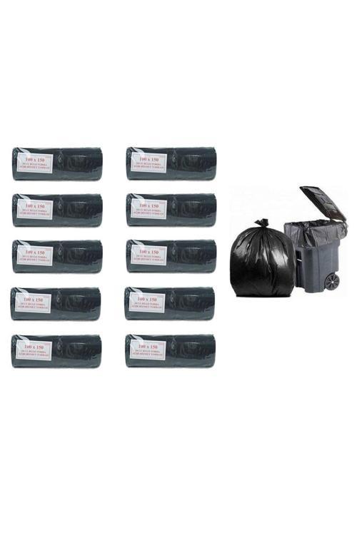 Hantal Boy Ağır Hizmet Çöp Torbası 100X150 Cm 10'Lu Rulo 10 Paket