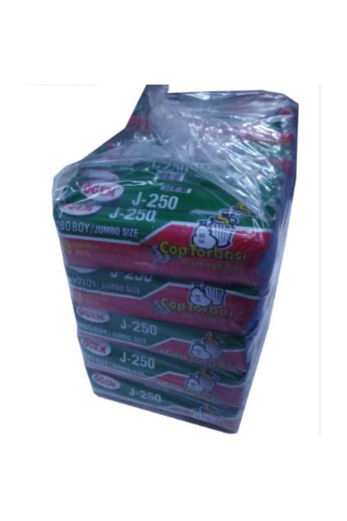 J250 Çöp Torbası 80X110 Cm 90 Lt Jumbo Boy Rulosu 10'Lu 50 Rulo