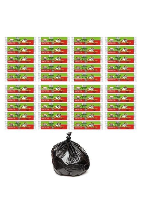 J-250 Jumbo Boy Çöp Poşeti 80X110 Cm 90 Lt 10'Lu Rulo 40 Paket