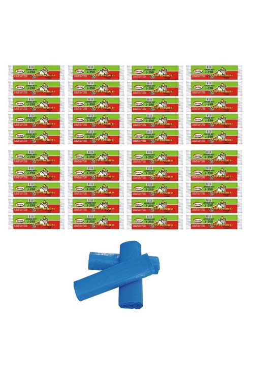 J-250 Jumbo Boy Çöp Poşeti 80X110 Cm 90 Lt 10'Lu Rulo 40 Paket