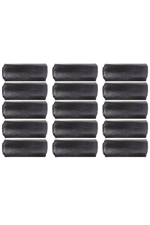 J-350 Jumbo Boy Çöp Poşeti 80X110 Cm 90 Lt 10'Lu Rulo 15 Paket (Siyah)