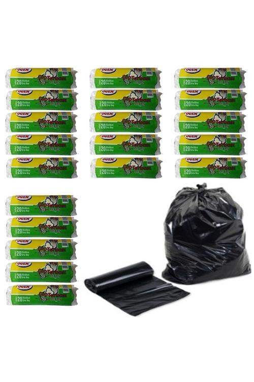 Orta Boy Çöp Poşeti 55X60 Cm 30 Lt 20'Lı Rulo 20 Paket