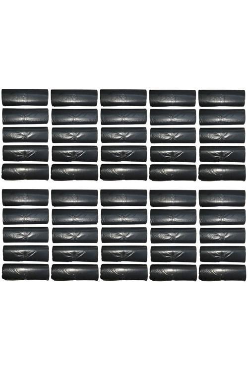 Siyah Battal Boy Çöp Poşeti 75*90 Cm 10 Lu Rulo 50 Paket (500 Adet)