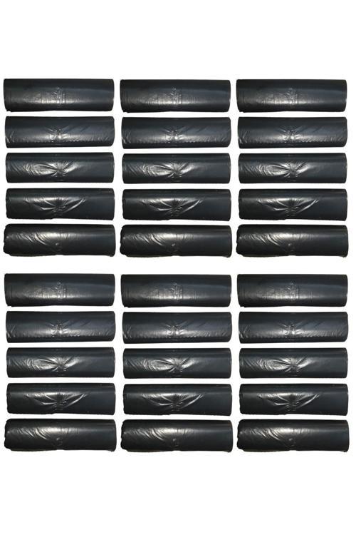 Siyah Battal Boy Çöp Poşeti 75X90 Cm 10 Lu Rulo 30 Paket 300 Adet