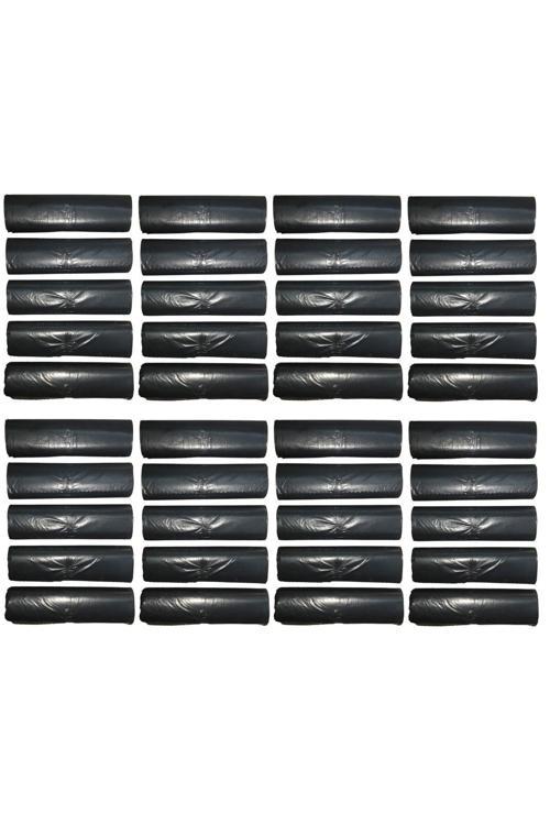 Siyah Ekstra Kalın J250 Jumbo Boy Çöp Poşeti 80X110Cm 10Lu Rulo 40 Paket 400 Adet