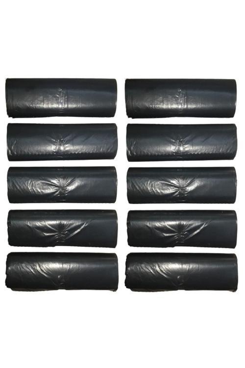 Siyah Orta Boy Çöp Poşeti 55*60 Cm 20 Li Rulo 10 Paket 200 Adet