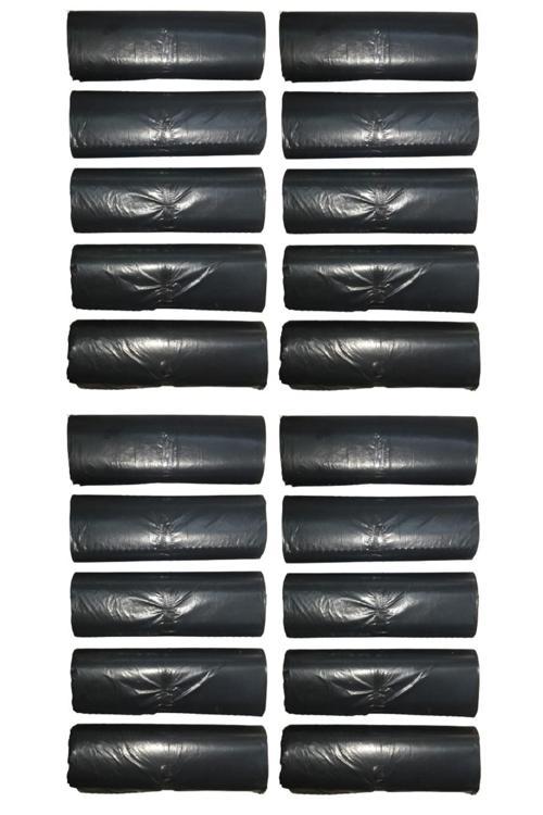 Siyah Orta Boy Çöp Poşeti 55*60 Cm 20 Li Rulo 20 Paket