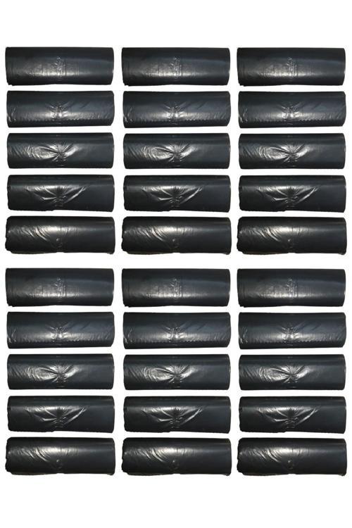Siyah Orta Boy Çöp Poşeti 55*60 Cm 20 Li Rulo 30 Paket (600 Adet)