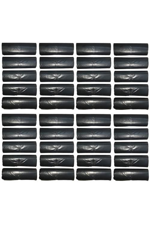 Siyah Orta Boy Çöp Poşeti 55*60 Cm 20 Li Rulo 40 Paket (800 Adet)
