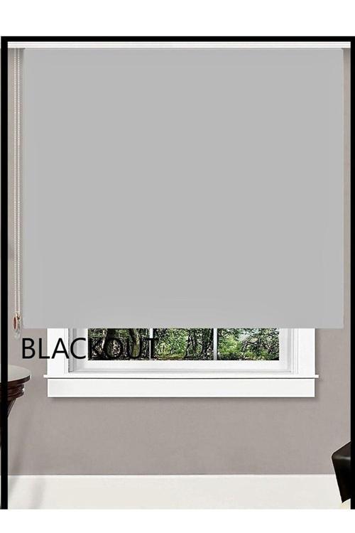 Blackout Karartma Işık Geçirmeyen Stor Perde Gri