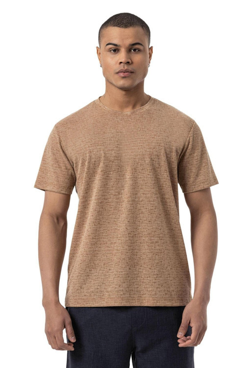 Keten Bisiklet Yaka T-Shirt