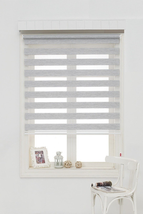 Bambu Raks Açık Gri Zebra Perde