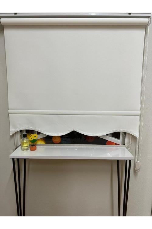 Mat Beyaz Dilimli Stor Perde