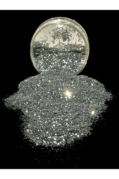 Epoksi Glitter Sim 50 Gr Kalın Mikron Parlak Silver