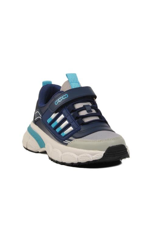 Lacivert Fileli Hafif Erkek Çocuk Spor Ayakkabı Ppn 1897 F