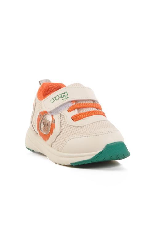 Krem Fileli Hafif Unisex Çocuk Spor Ayakkabı Ppn 1931 İ