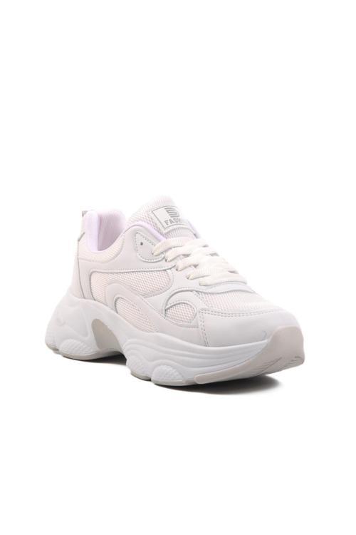 164 G Beyaz Tekstil Kadın Sneaker