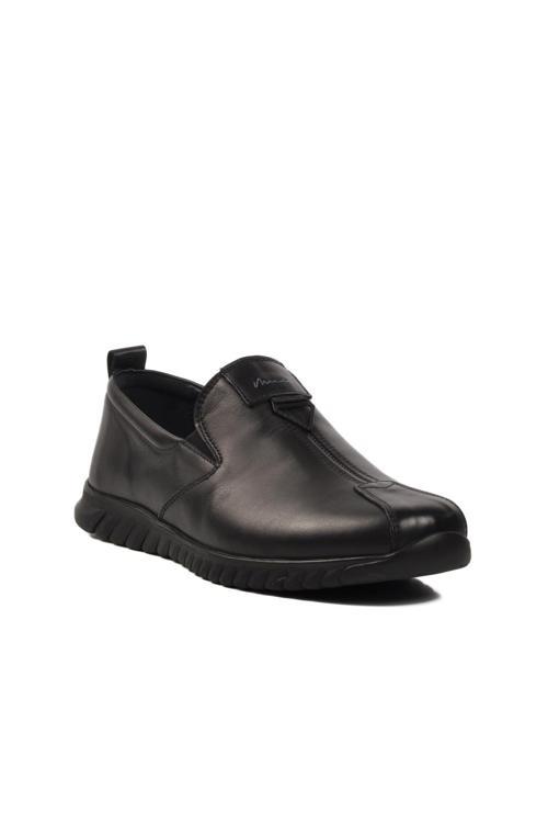 Siyah Hakiki Deri Erkek Sneaker 152-19028 M