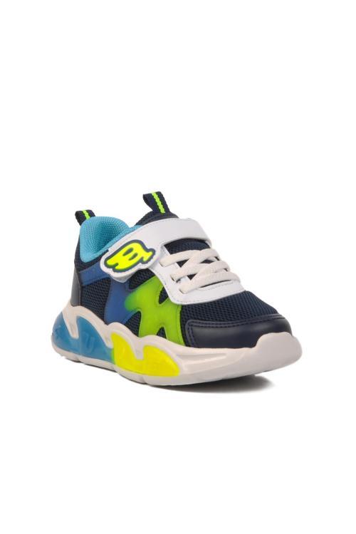 Lacivert Cırtlı Hafif Unisex Çocuk Spor Ayakkabı 1884 P