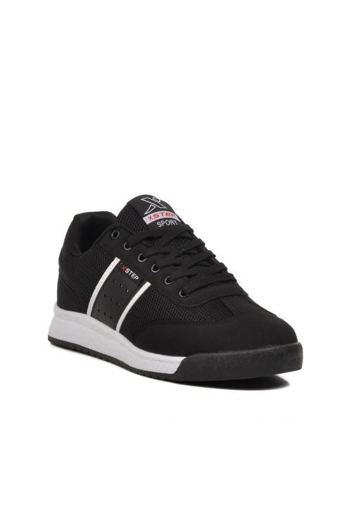 Xstep Siyah Beyaz Fileli Hafif Unisex Spor Ayakkabı 2026 G