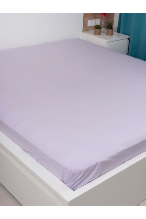 Çift Kişilik Düz Lastiksiz Çarşaf (240X260 Cm) - Açık Lila
