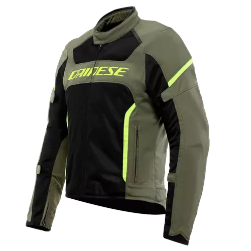 DAINESE CEKET/AIR FRAME 3 TEX JACKET ARMY GREEN / BLACK/FLUO