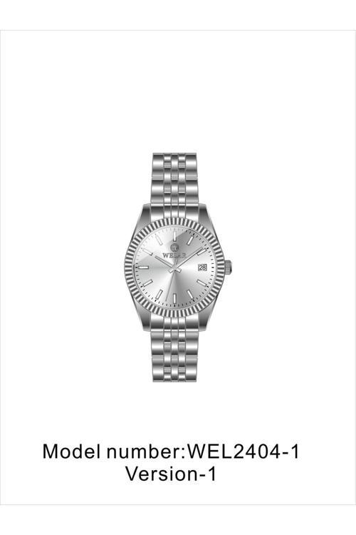 Wel2404-1 Gümüş Renk Paslanmaz Çelik Kadın Kol Saati