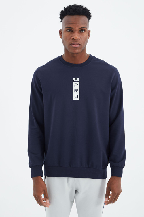 Leroy İndigo O Yaka Erkek Sweatshirt - 88306