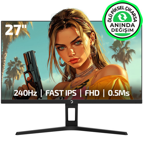 Kaze T20 27″ 240Hz 0.5ms FHD Fast IPS 2x2W Speaker Gaming Monitör (Sıfır Ölü Piksel Garantili)