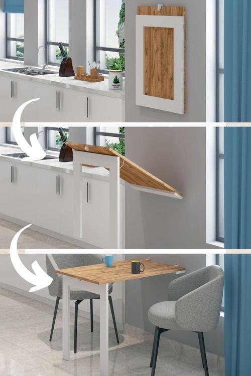 60X90 Cm Duvara Monte Çerçeveli Tablo Masa 1. Sınıf Çam Mdf