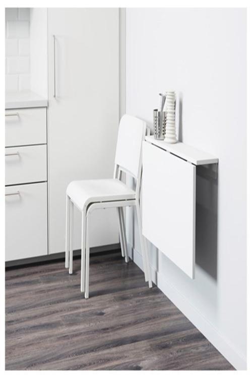90 Cm X 60 Cm %100 Mdf Açılır Kapanır Duvara Monte Raf Masa-Mutfak Masası