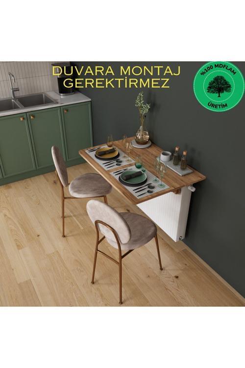 Petek Üstü Raf Masa - Oval Köşeli  Duvara Montaj Gerektirmez - Mutfak Masası - Çalışma Masası