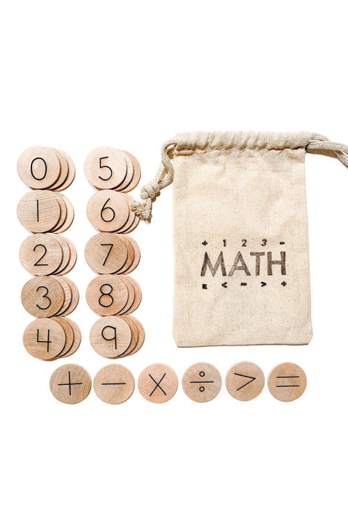 Ahşap Matematik Diskleri Eğitici Matematik Oyunu Sayılarla Öğrenme Montessori Matematik