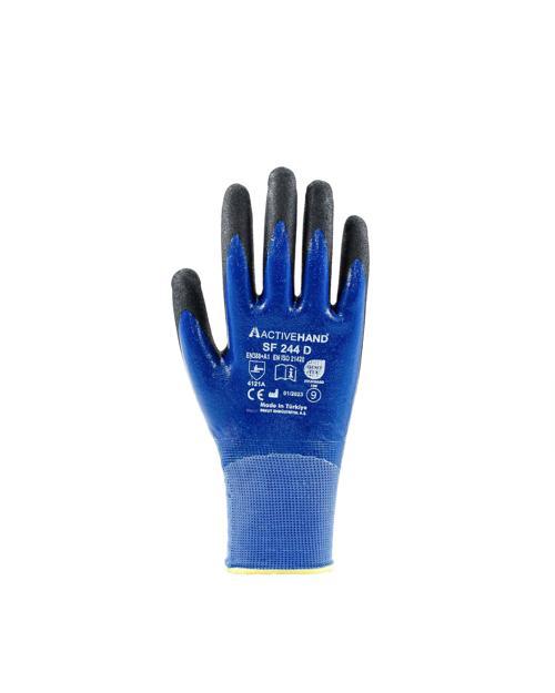 SF-244D Candy Finish Çift Kaplama Yağa ve Aşınmaya Dirençli Eldiven